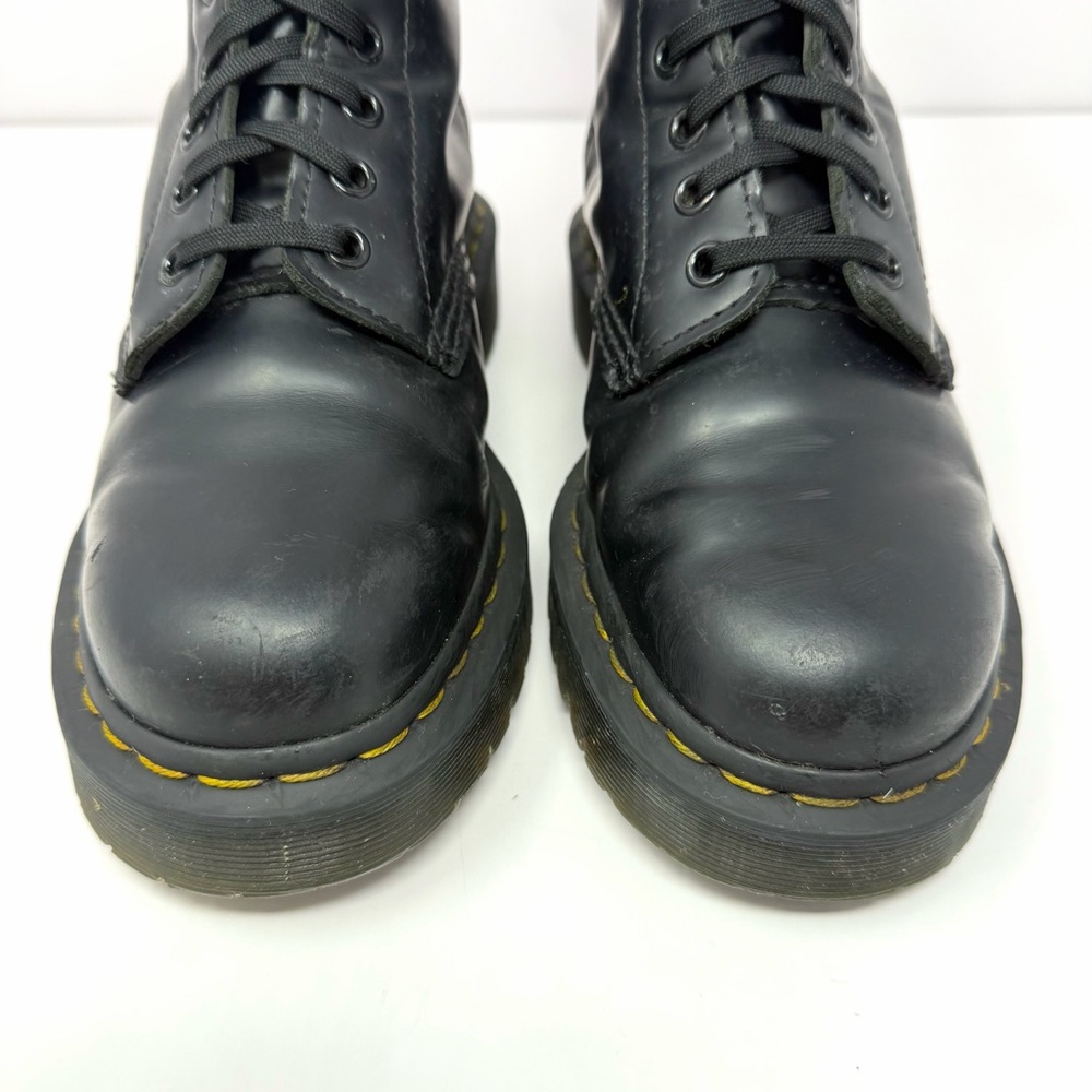 Dr. Doc Martens Women’s Bex 1460 Combat Boots Sz 7 Black Smooth Leather 25345 - Picture 2 of 10